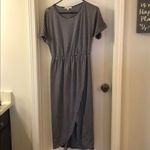 Pretty navy and white striped sun dress